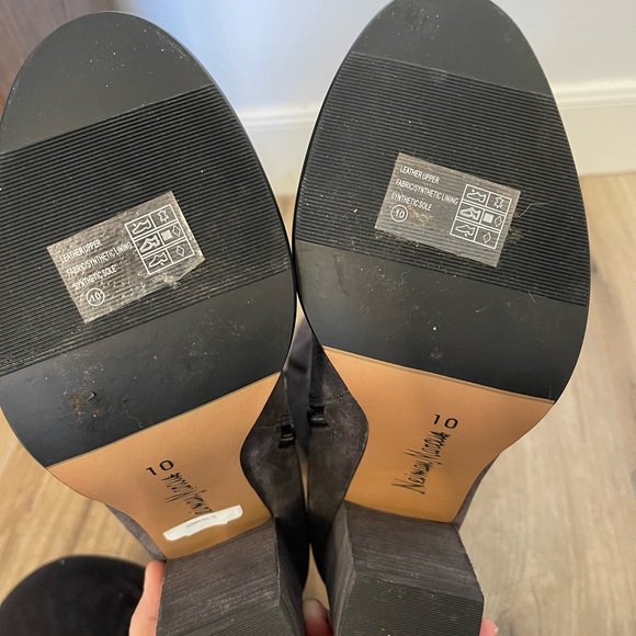 Gray Suede Boots Up to Knee 4 inch heel - Picture 7 of 7